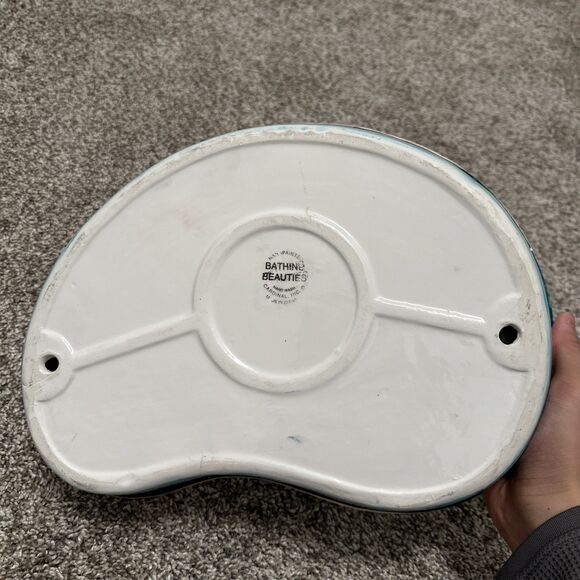 Bathing Beauties Whimsical Fun Ceramic Chip & Dip Set Platter Dish by Cardinal - Picture 6 of 9